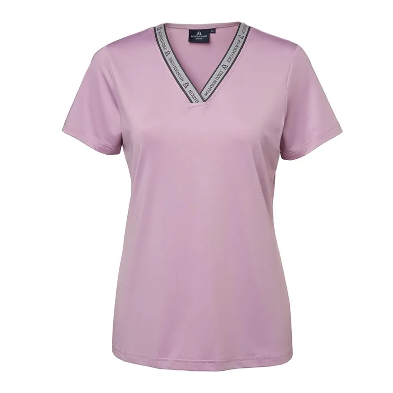 Mountain Horse Active Stripe Tech Tee - Mouve Pink